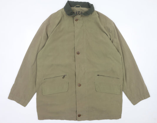 Bush Mens Green Mid-Length Overcoat Jacket Size 44 Regular