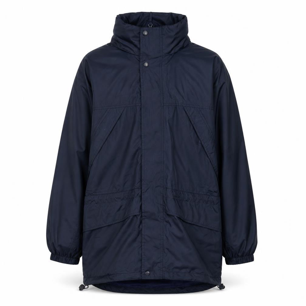 Tann Uci Men's Blue Polyester Hooded Parka Jacket Size M