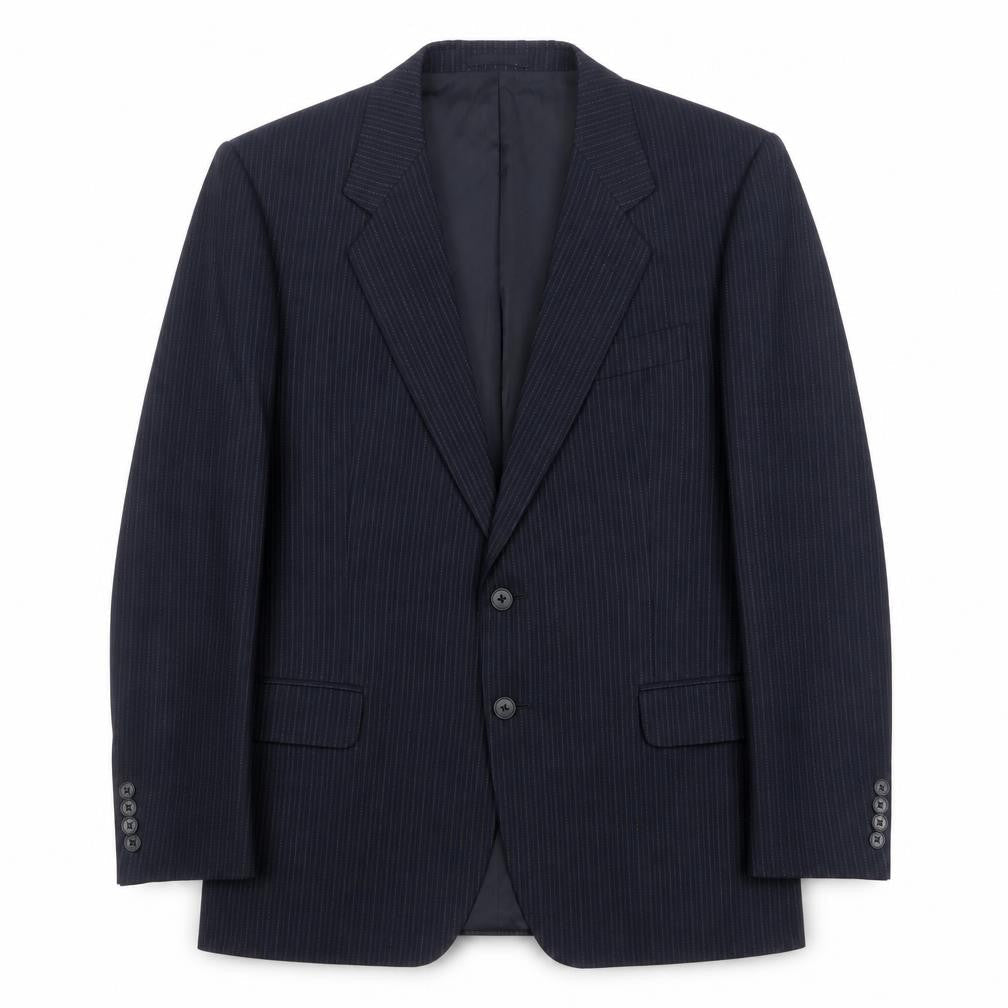 Marks & Spencer St Michael Men’s Blue Pinstripe Wool Blend Blazer 40 Short