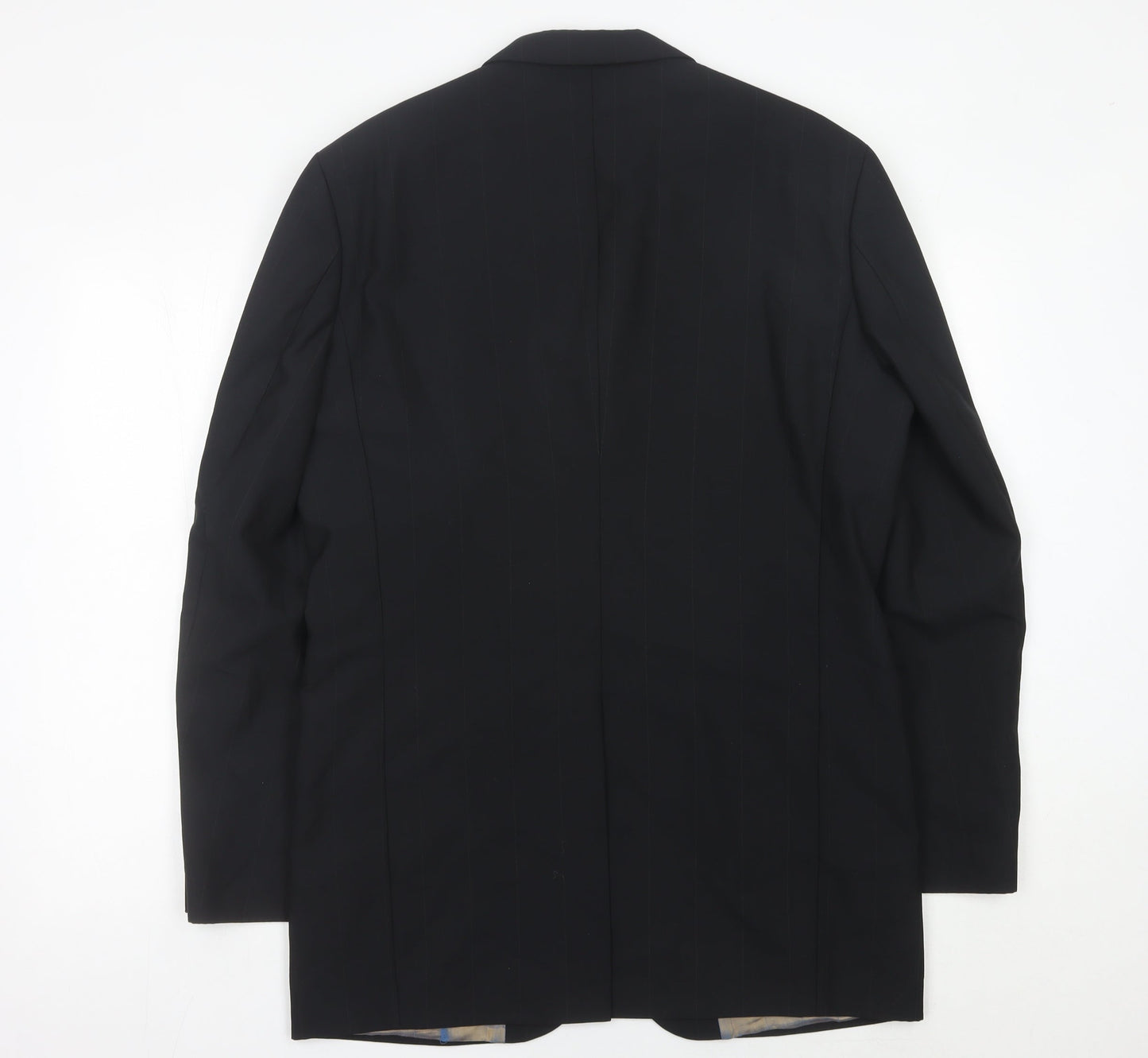 Ben Sherman Men’s Black 38R Long Fit Wool Suit Jacket Classic