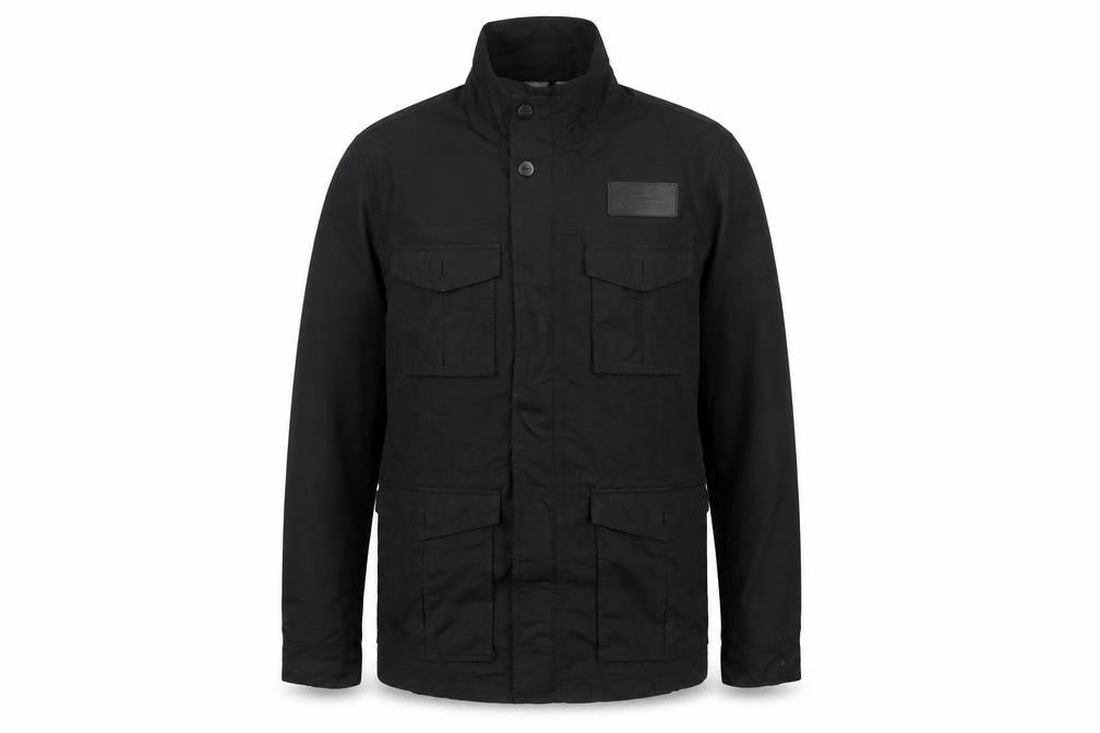 Vredestein Men’s Black Military Jacket L Regular Fit Pockets Zip