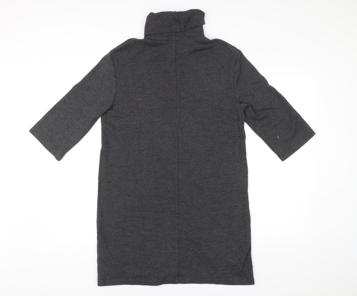 Zara Women’s Grey Roll Neck Knee Length Shift Dress Size 8