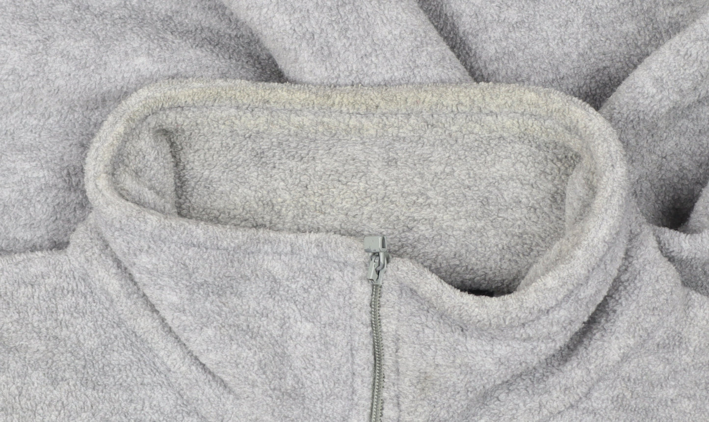 Asics Men’s Grey Fleece Sweatshirt M Half Zip Pullover Outdoor