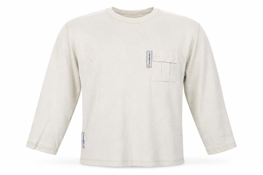 Eisenegger Men’s Beige Cotton Pullover Jumper Size M with Pocket