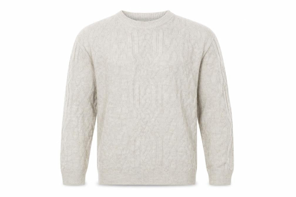 Marks & Spencer Men’s Beige Cable-Knit Acrylic Jumper L