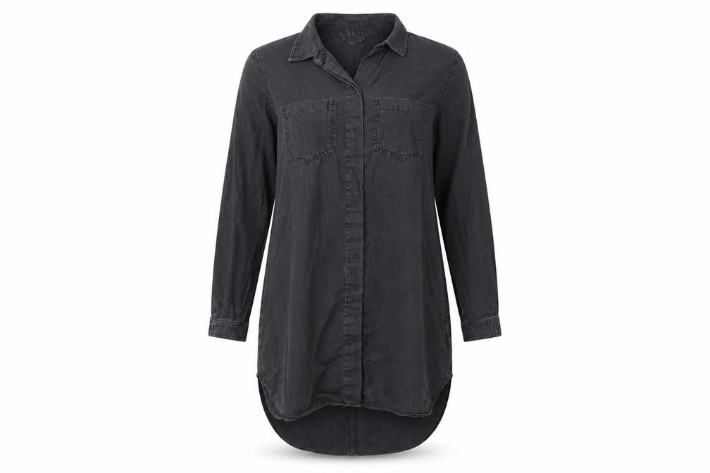 French Connection Womens Black Size 6 Shirt Dress Long Sleeve Casual