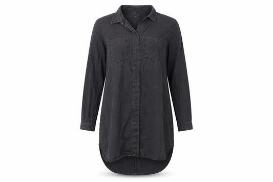 French Connection Womens Black Size 6 Shirt Dress Long Sleeve Casual