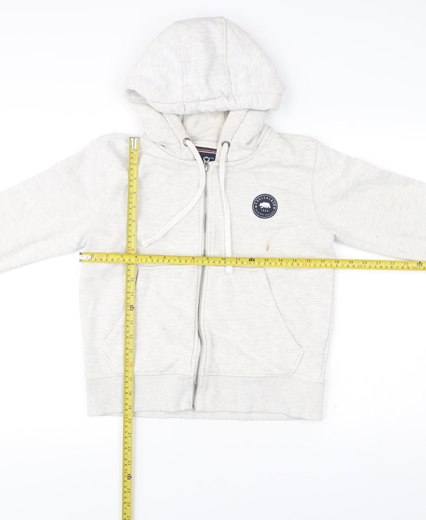 SoulCal&Co Women’s Ivory Full Zip Hoodie Size 10 Cotton Blend