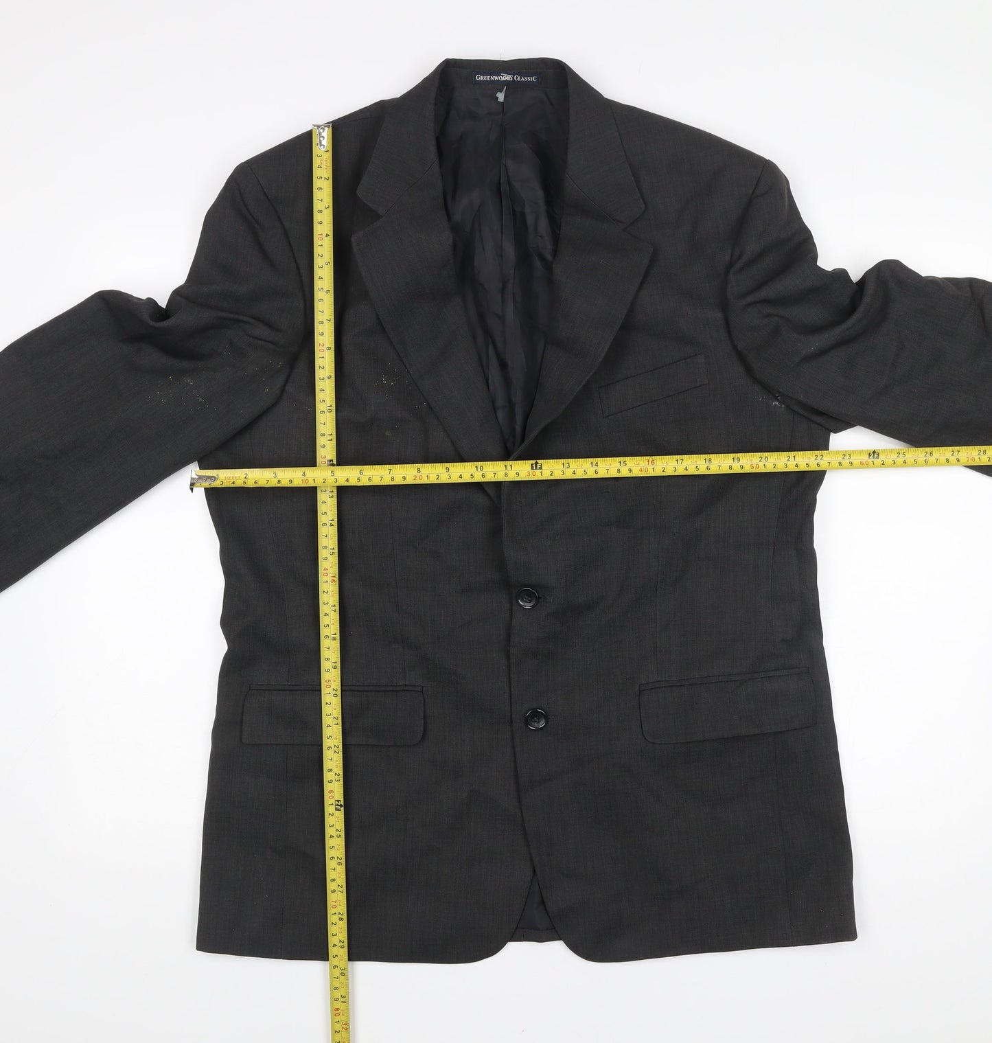 Greenwoods Classic Men's Grey 42R Regular Fit Blazer Jacket
