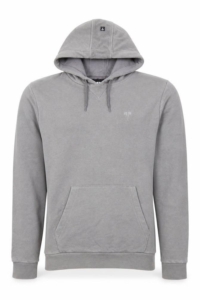 IWINZZ Men’s Grey Pullover Hoodie Medium Cotton Blend Kangaroo Pocket