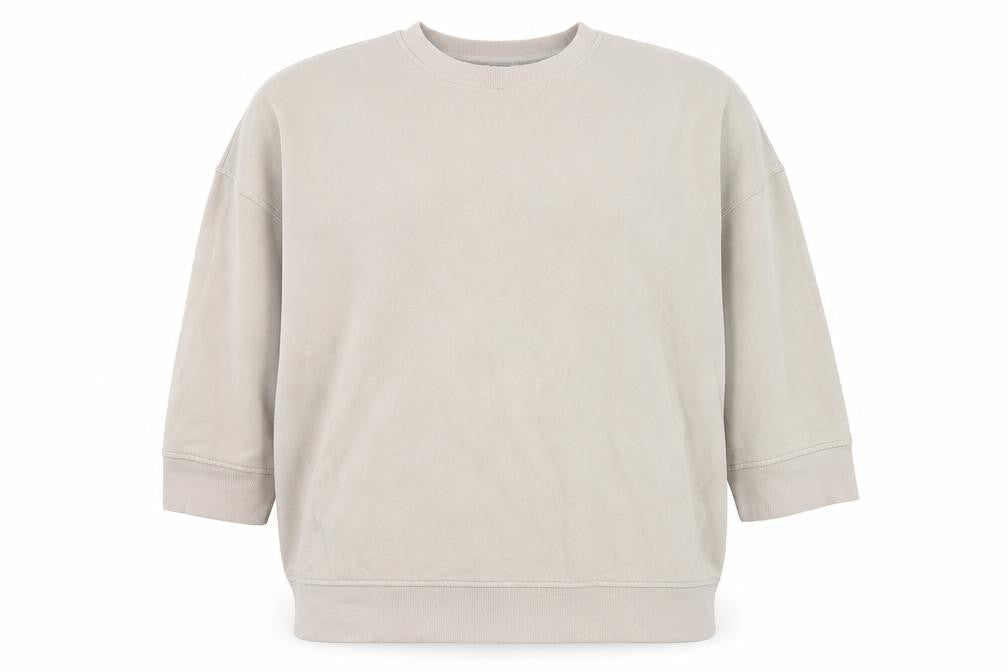 Monki Women’s Beige Crew Neck Pullover Sweatshirt Size L