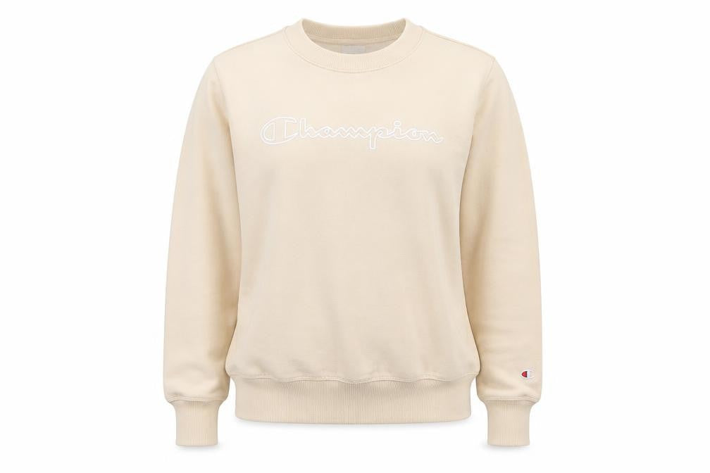 Champion Women’s Beige Medium Sweatshirt Crew Neck Pullover