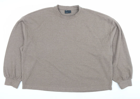 ASOS Design Men’s Brown M Pullover Sweatshirt Cotton Blend