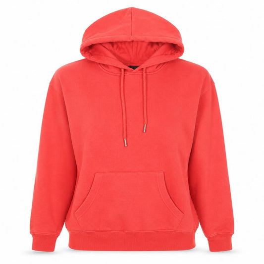 New Look Womens Red Pullover Hoodie Size 6 Cotton Blend