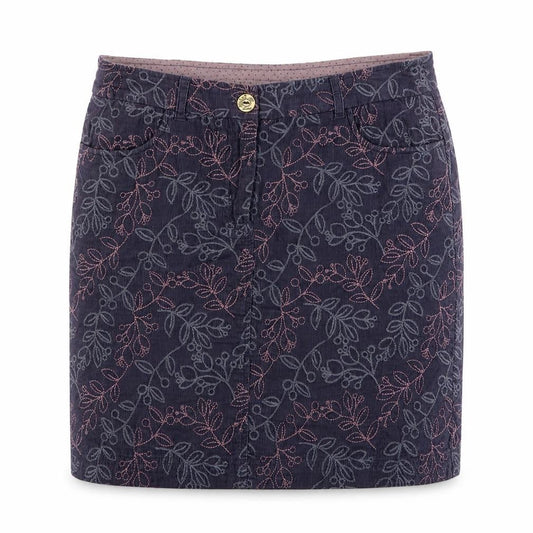 Matalan Women’s Blue Floral Corduroy Pencil Skirt Size 10