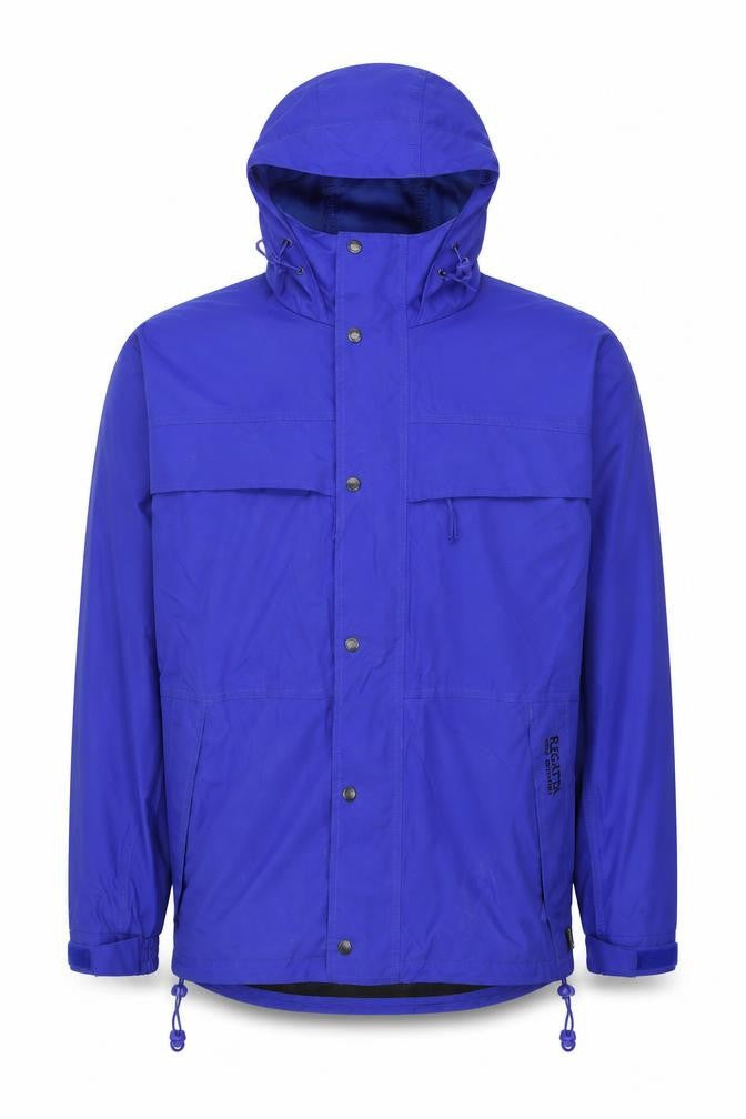 Regatta Men's Blue Waterproof Hooded Rain Jacket Size S 38in