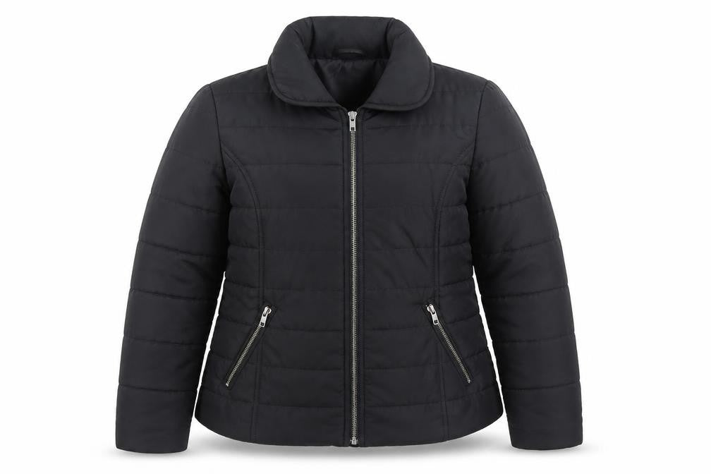 George Women’s Black Size 12 Puffer Jacket Quilted Zip Coat