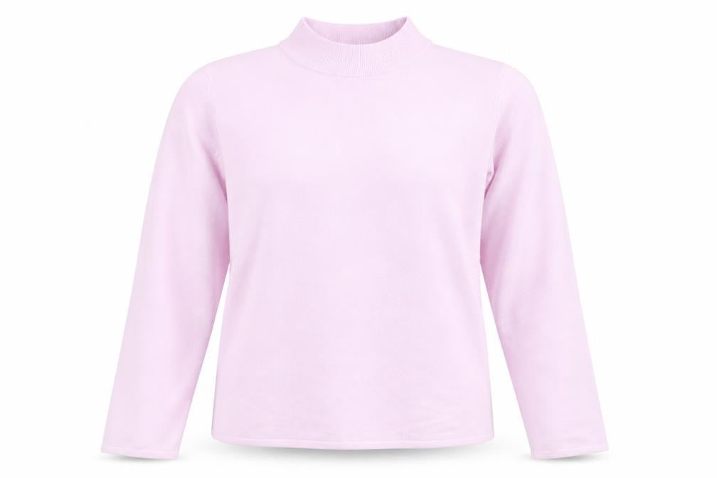 Bonmarché Womens Purple Mock Neck Acrylic Pullover Jumper Size M