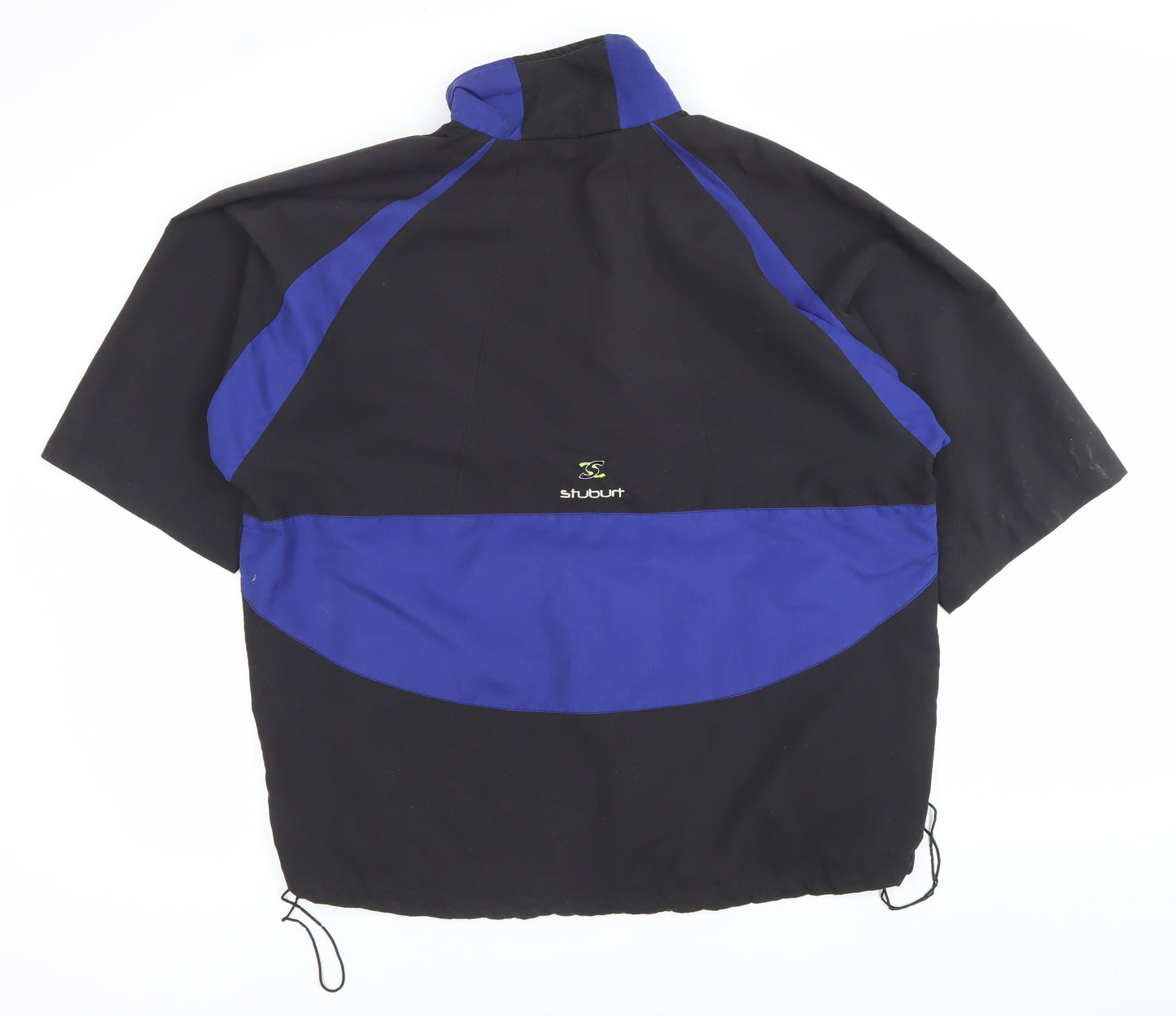 Stuburt Mens Black Blue Windbreaker Jacket L Sports Golf Casual