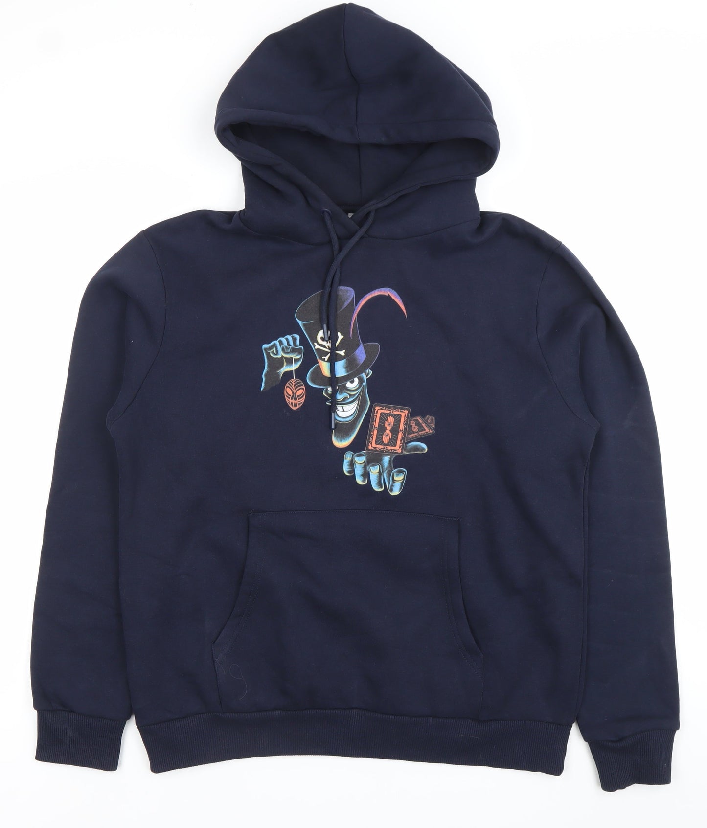 Disney Men’s Blue Graphic Pullover Hoodie Size M Cotton Blend