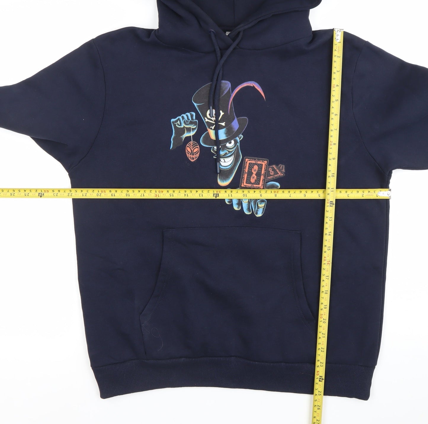 Disney Men’s Blue Graphic Pullover Hoodie Size M Cotton Blend