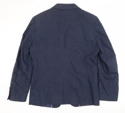 Jeff Banks Men’s Blue Checked 38R Regular Fit Blazer Jacket
