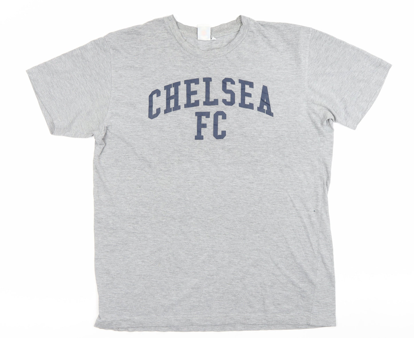 Chelsea FC Men’s Grey L Short Sleeve Sports T-Shirt Cotton Blend