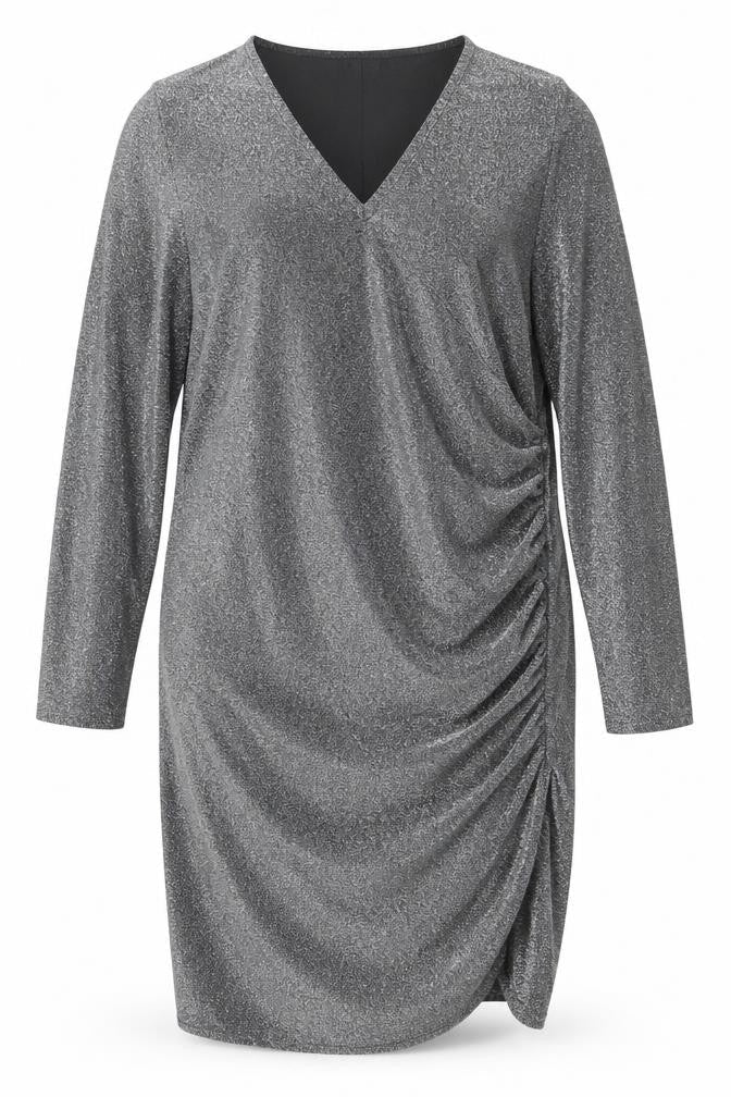Vero Moda Women Silver Plus Size 24-26 Bodycon Dress Party Knee Length