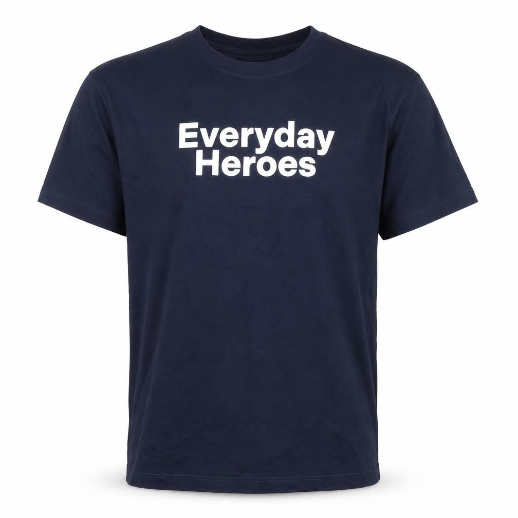 Marks & Spencer Men's Blue Graphic Everyday Heroes Father's Day T-Shirt Size L