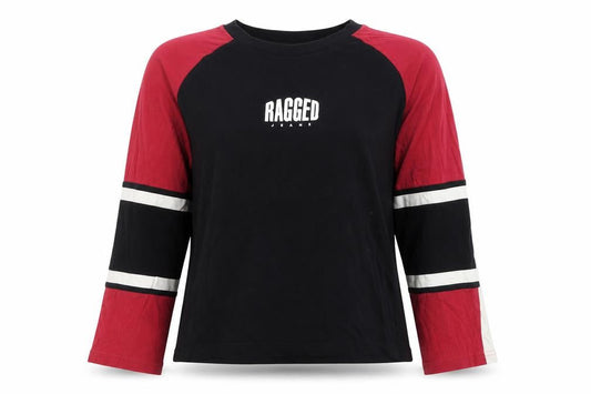 Ragged Jeans Womens XS Colourblock Long Sleeve Cotton T-Shirt