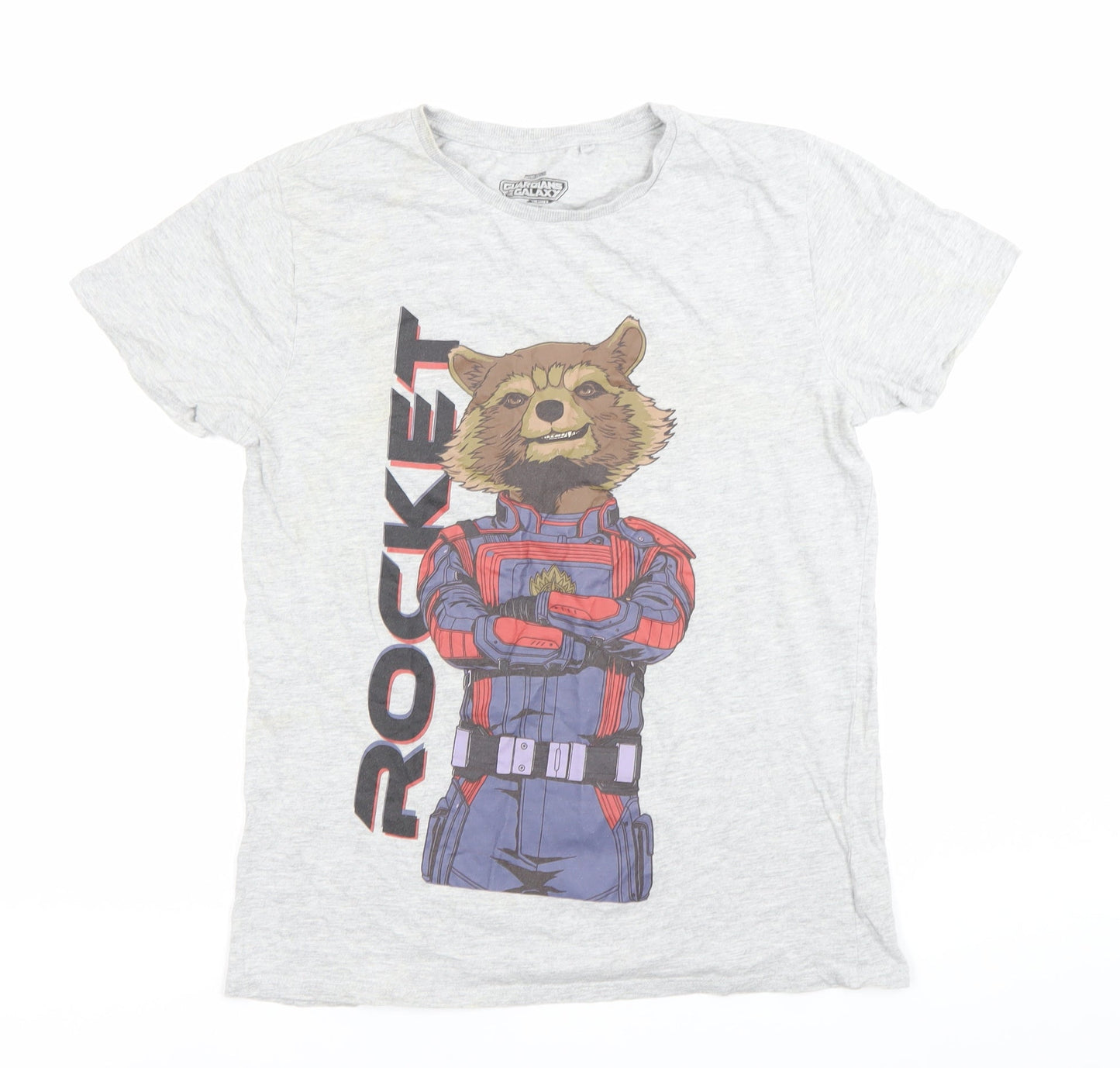 Next Boys Grey Rocket Marvel Guardians T-Shirt 14 Years Short Sleeve