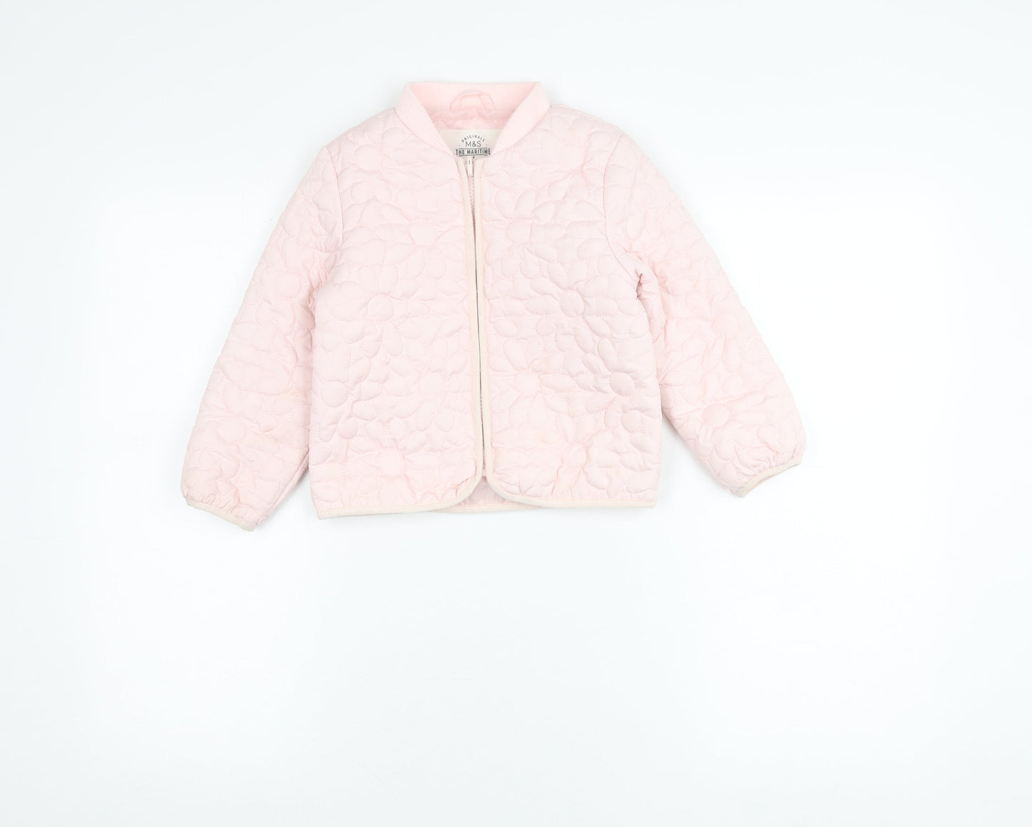 Marks and Spencer Teens Pink Quilted Bomber Jacket Size 4 Casual