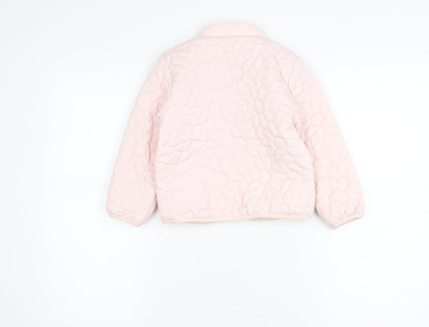 Marks and Spencer Teens Pink Quilted Bomber Jacket Size 4 Casual