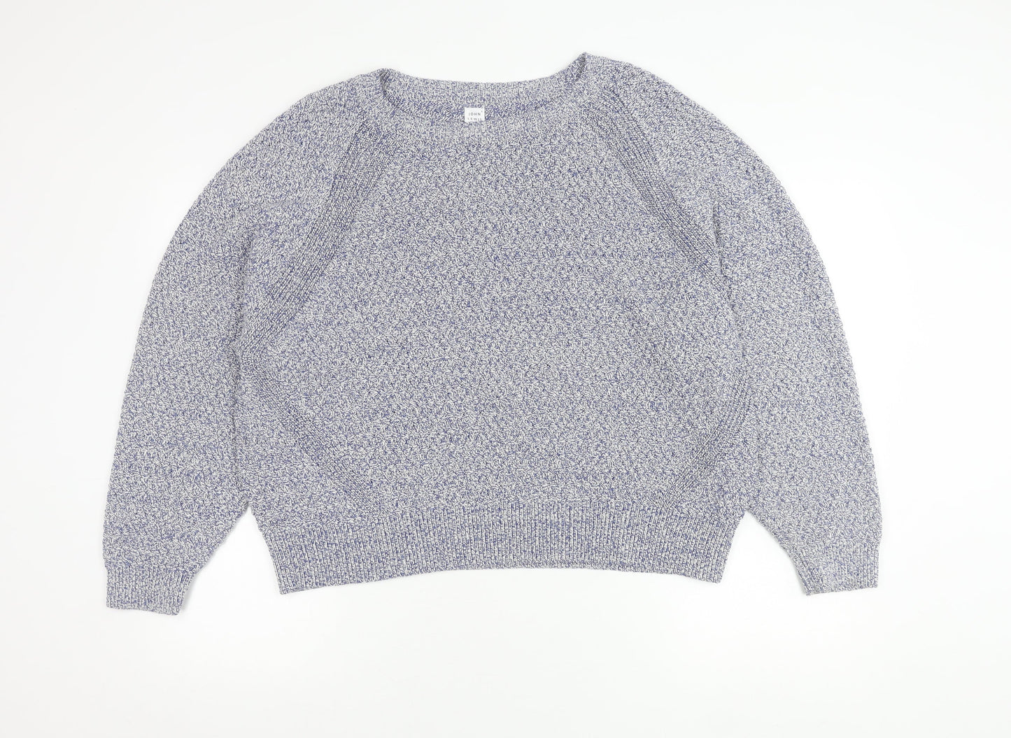 John Lewis Women’s Blue Knit Crew Neck Pullover Jumper XL