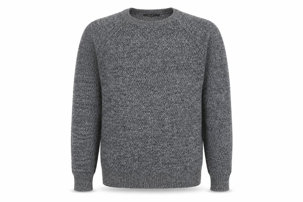 New Look Men Grey Cotton Crew Neck Pullover Jumper Size M