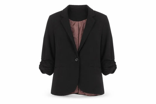 Topshop Womens Black Viscose Blend Blazer UK 10 Notch Lapel