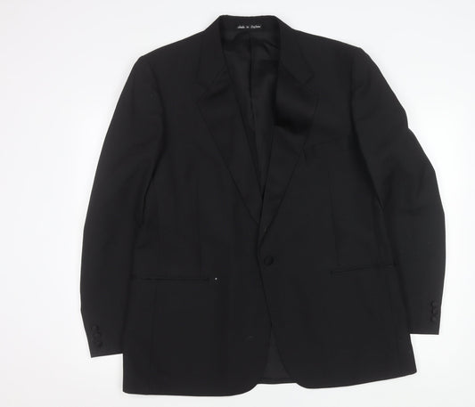 Chatsworth Classics Men’s Black 44R Wool Blend Blazer Jacket
