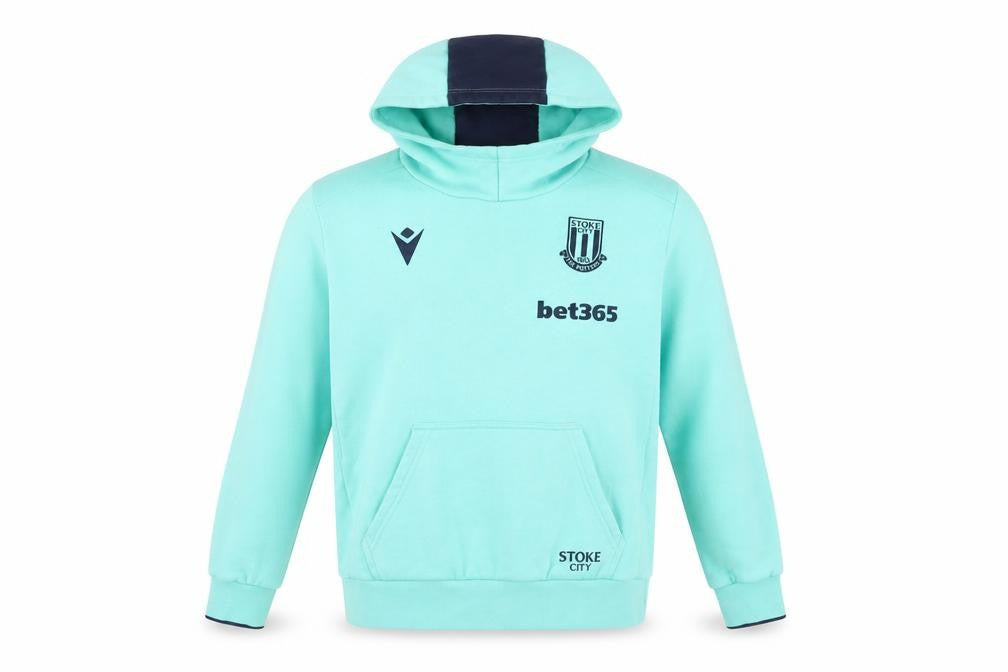 Macron Men’s Green Pullover Hoodie S Stoke City Football Sweatshirt