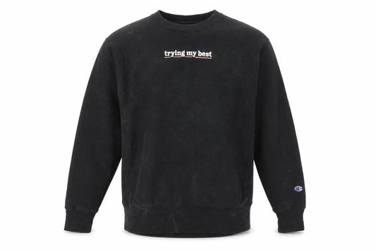 Champion Mens Black Large Pullover Sweatshirt Graphic Print