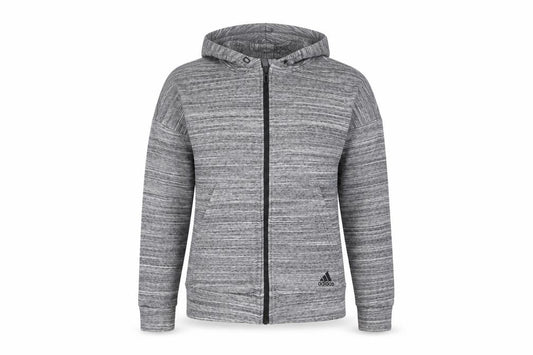 Adidas Women’s Grey Full Zip Hoodie Size 4-6 UK Sportswear