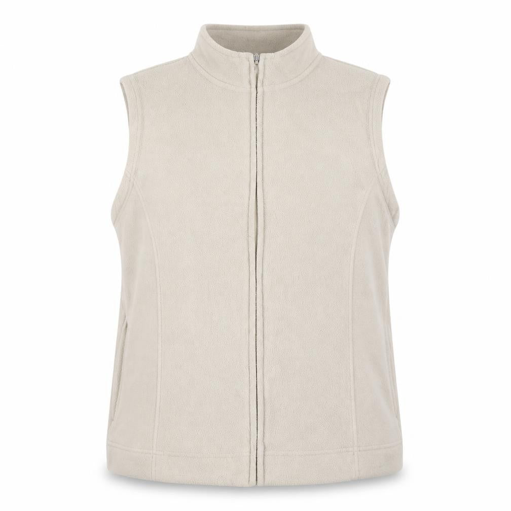 Isle Essentials Women’s Beige Fleece Waistcoat Size 18 Zip Casual