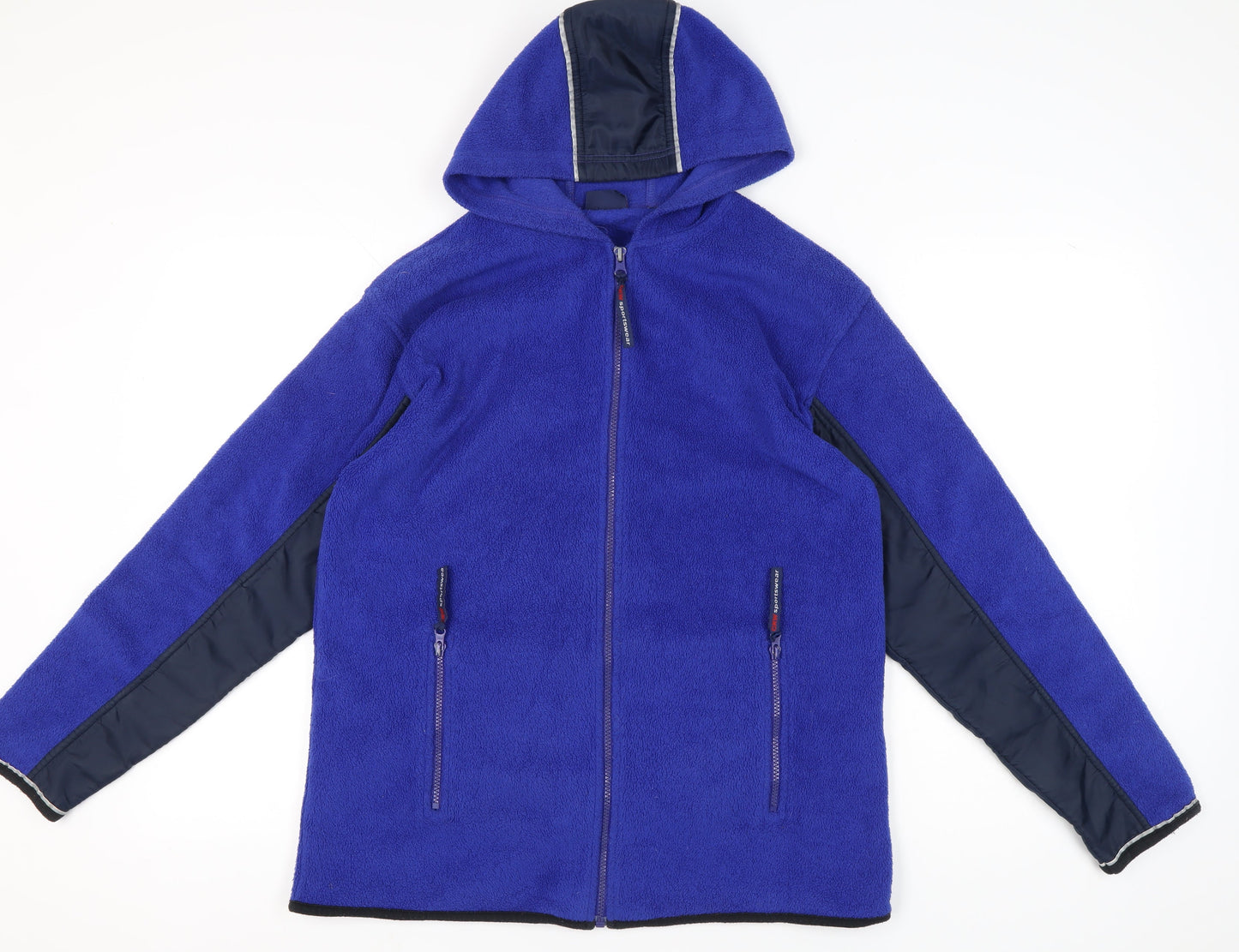 CKW Sportswear Men’s Blue Fleece Hooded Jacket Size S 38in