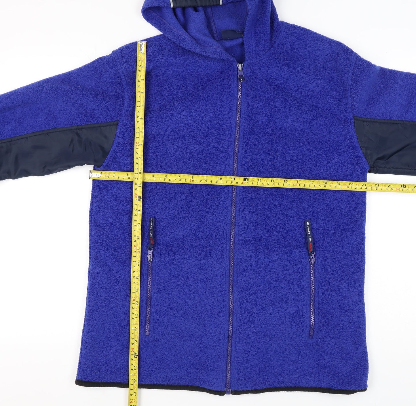 CKW Sportswear Men’s Blue Fleece Hooded Jacket Size S 38in