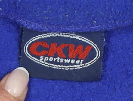 CKW Sportswear Men’s Blue Fleece Hooded Jacket Size S 38in