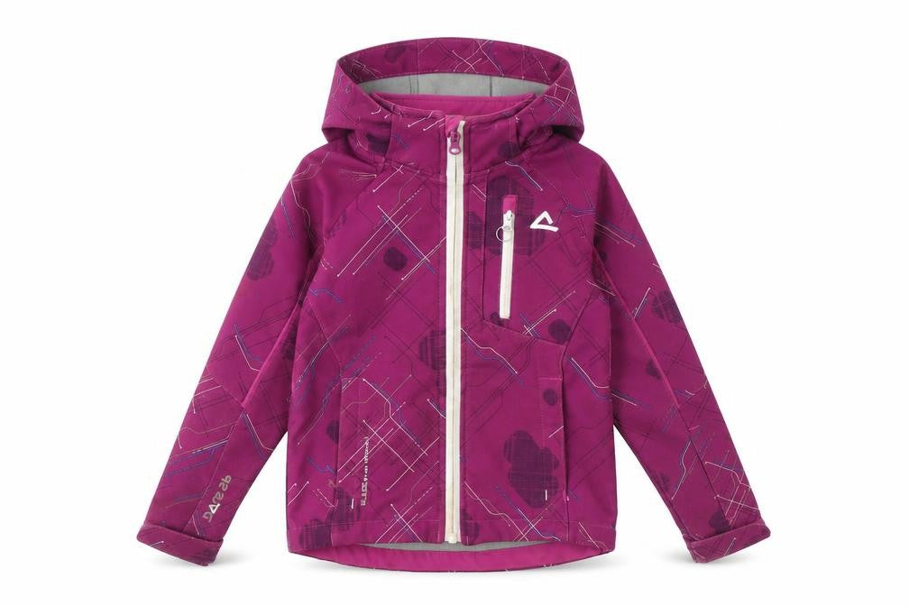 Dare 2b Girls Purple Softshell Hooded Jacket Coat 5-6 Years Waterproof