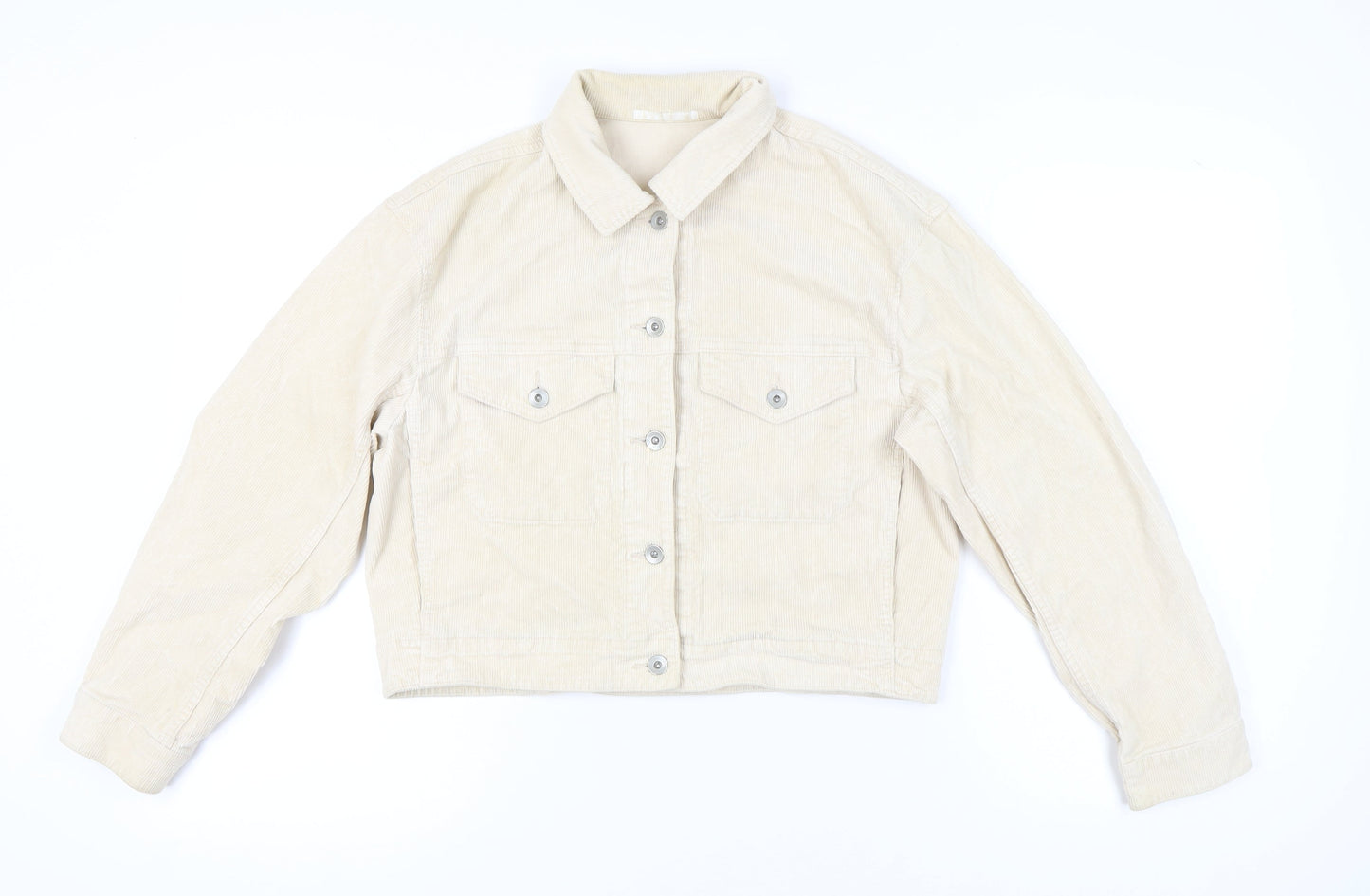 Uniqlo Women’s Beige Corduroy Cropped Jacket Size S Casual