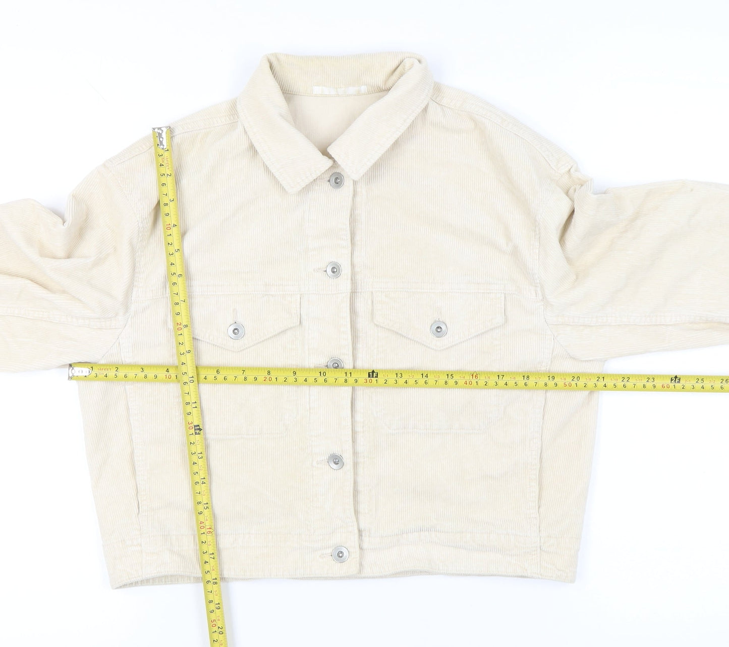 Uniqlo Women’s Beige Corduroy Cropped Jacket Size S Casual