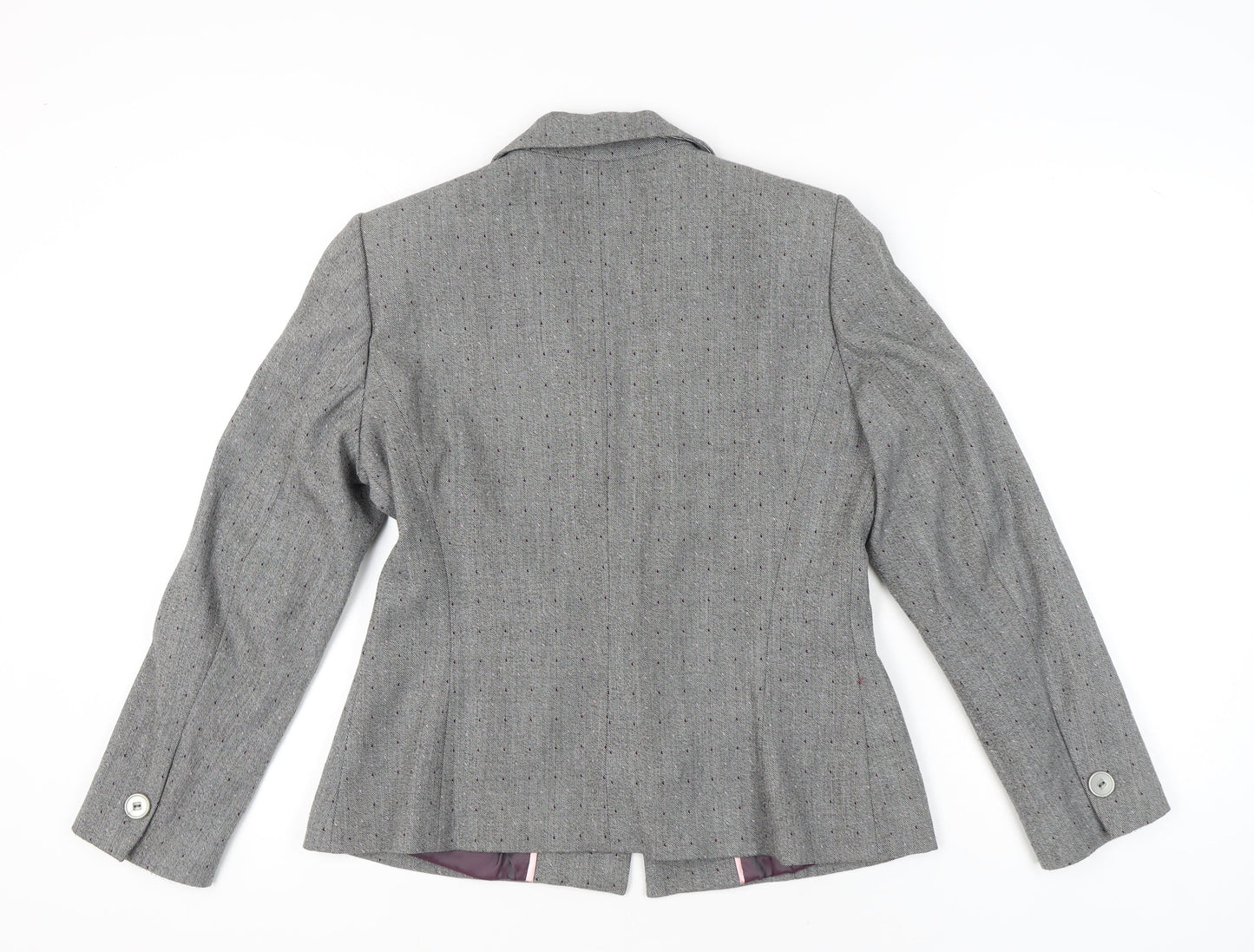 Klass Women’s Grey Polka Dot Size 14 Tailored Blazer Jacket