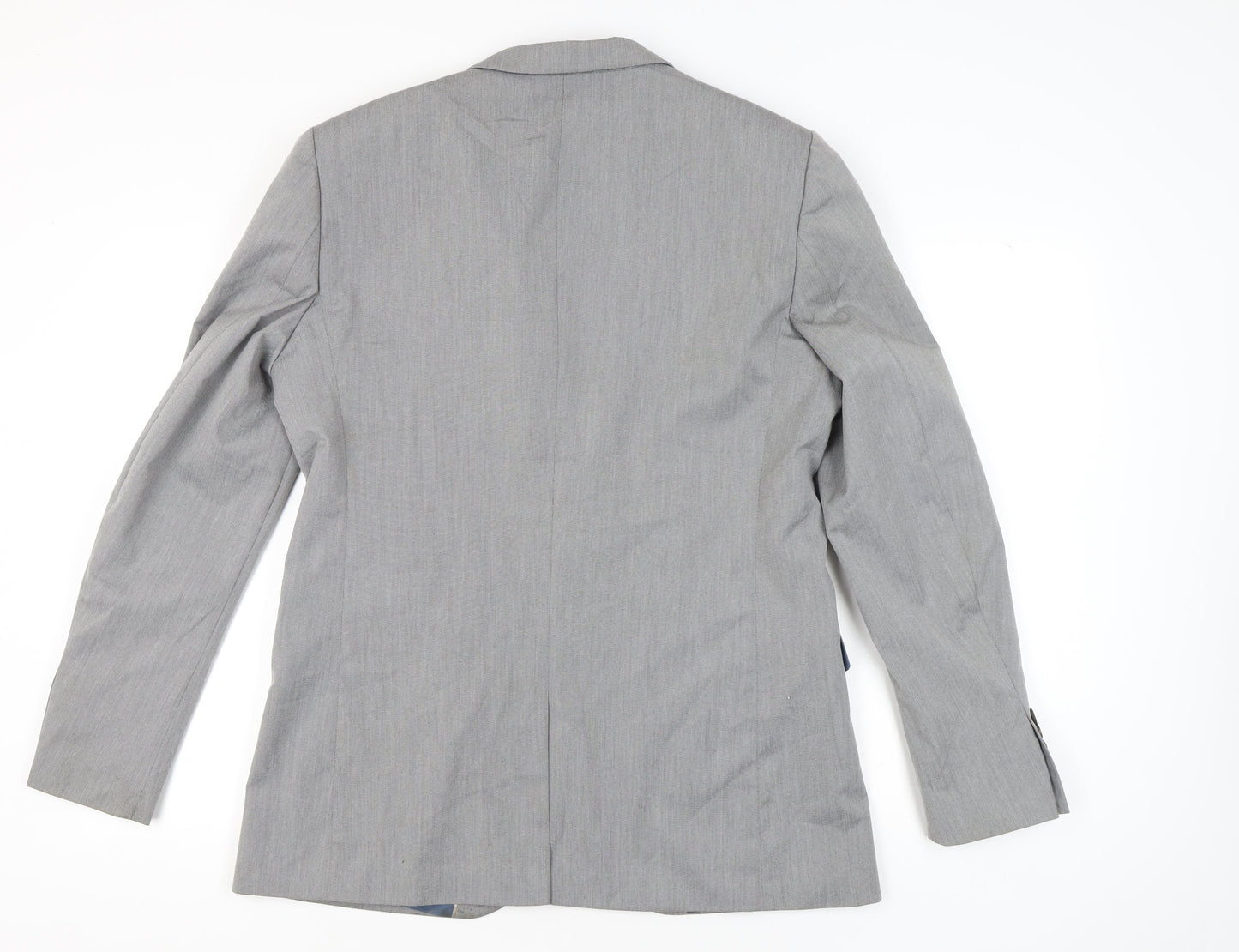 River Island Men’s Grey Suit Jacket Blazer 42L Notch Lapel Formal