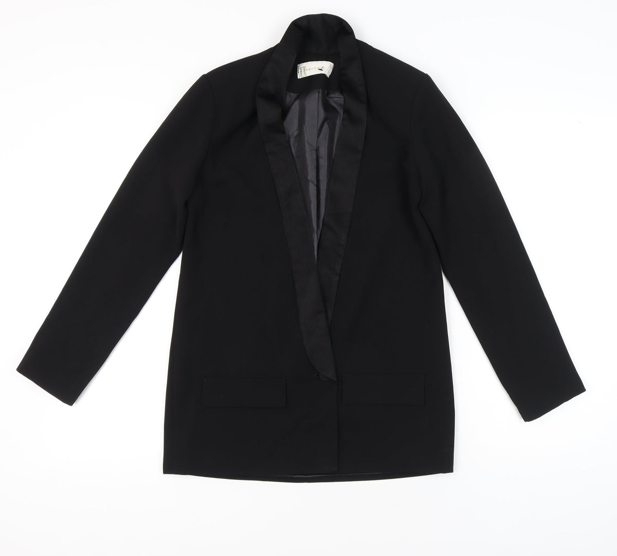 Red Designers Ltd Women’s Black Size 8 Tuxedo Suit Jacket Shawl Collar